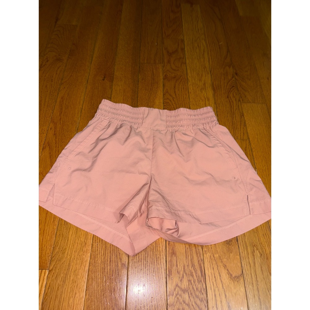 Old Navy StretchTech Athletic Shorts Pink High Rise Smocked Waist size Small